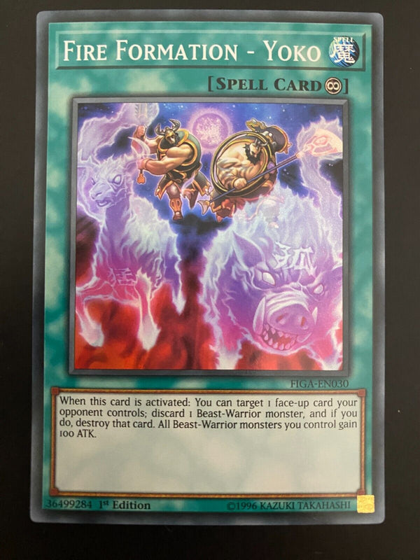 Yugioh Fire Formation - Yoko FIGA-EN030 1st Edition Super Rare NM