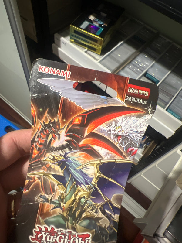 Yugioh Battles of Legend: Armageddon 1st Edition Sleeved Booster Pack Sealed (Crease)