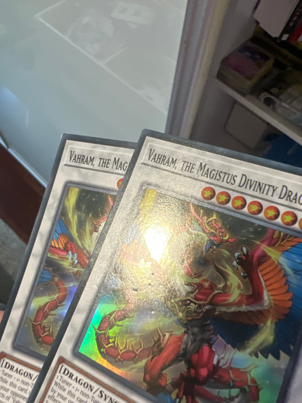 Yugioh Vahram, the Magistus Divinity Dragon GEIM-EN006 1st Edition Super Rare MP