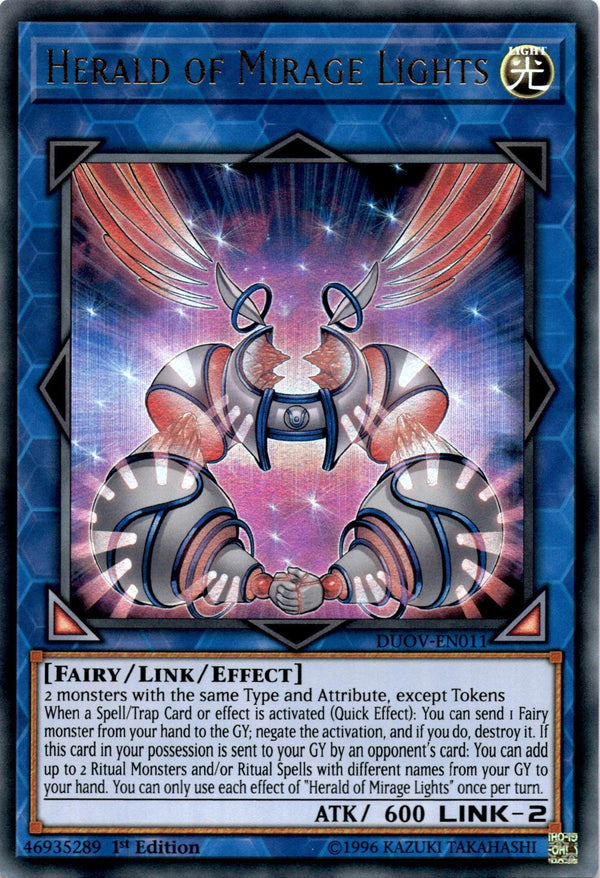Yugioh Herald of Mirage Lights DUOV-EN011 Ultra Rare 1st Edition NM