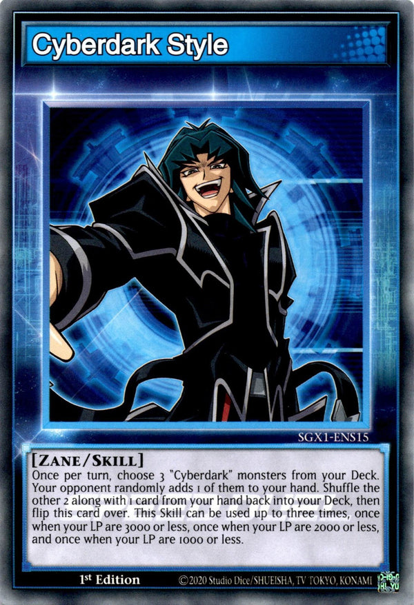 Yugioh Cyberdark Style SGX1-ENS15 Speed Duel Common 1st Edition NM