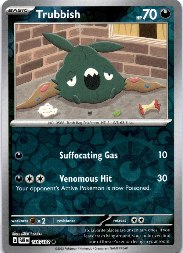 Pokemon Trubbish 116/182 Paradox Rift Reverse Holo NM