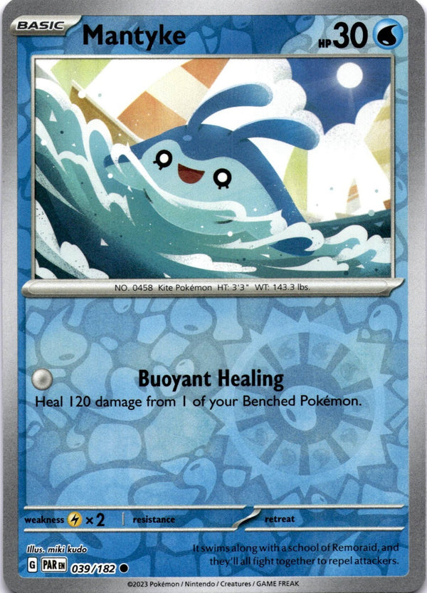 Pokemon Mantyke 039/182 Paradox Rift Reverse Holo NM