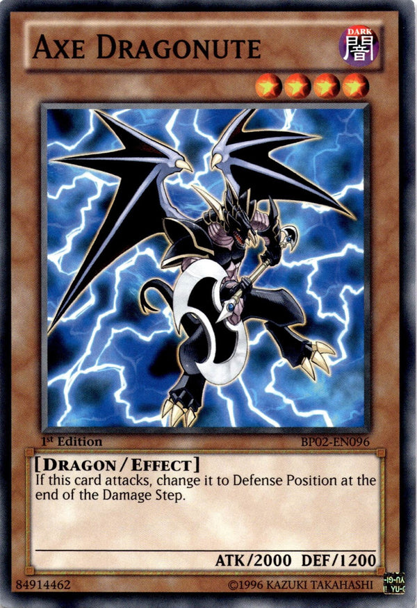 Yugioh Axe Dragonute BP02-EN096 Common 1st Edition LP