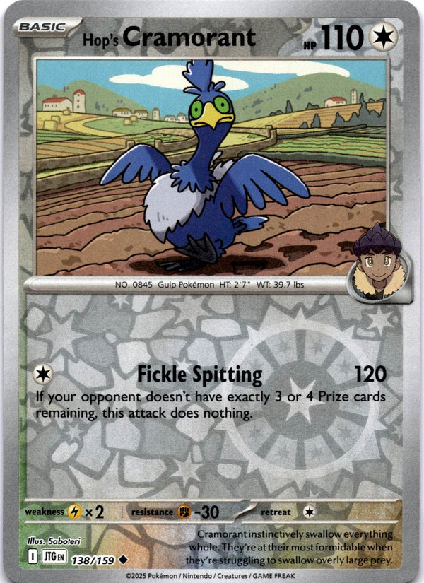 Pokemon Hop's Cramorant 138/159 Journey Together Reverse Holo NM