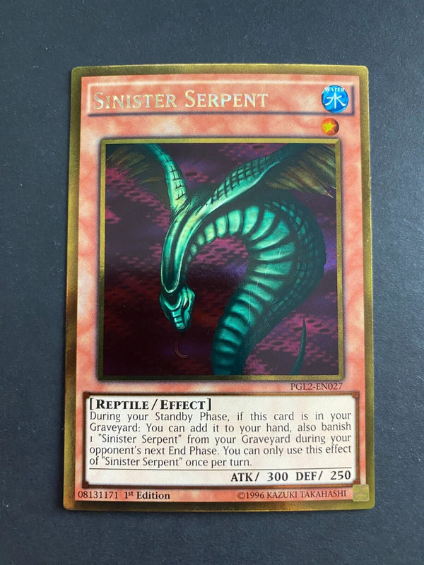 Yugioh Sinister Serpent PGL2-EN027 Gold Rare 1st Edition LP