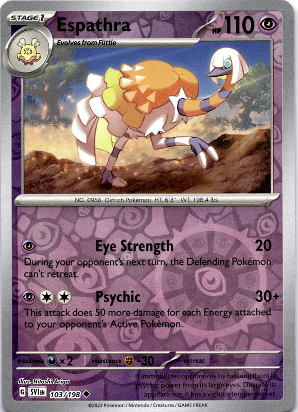 Pokemon Espathra 103/198 Scarlet Violet Base Reverse Holo NM