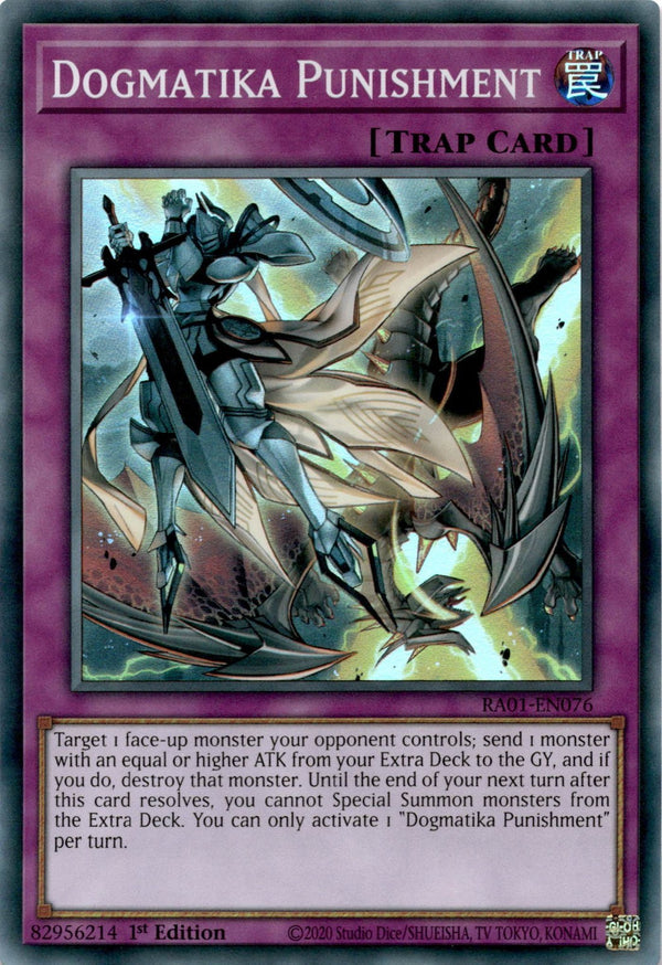 Yugioh Dogmatika Punishment RA01-EN076 Super Rare 1st Edition NM