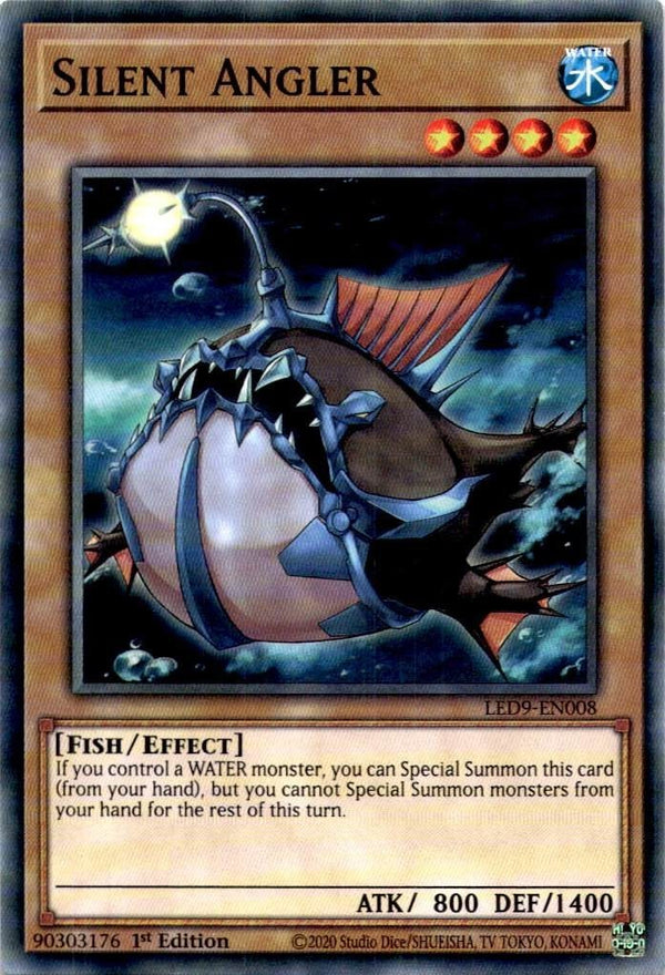 Yugioh Silent Angler LED9-EN008 Common 1st Edition NM