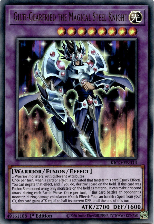 Yugioh Gilti-Gearfried the Magical Steel Knight KICO-EN014 Ultra Rare 1st Ed NM