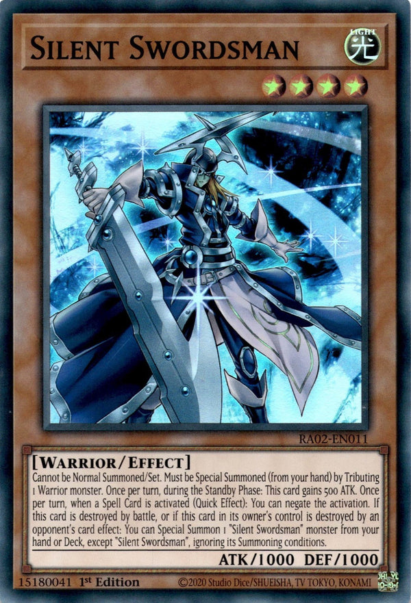 Yugioh Silent Swordsman RA02-EN011 Super Rare 1st Edition NM