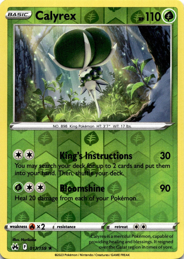 Pokemon Calyrex 017/159 Crown Zenith Reverse Holo MP/LP