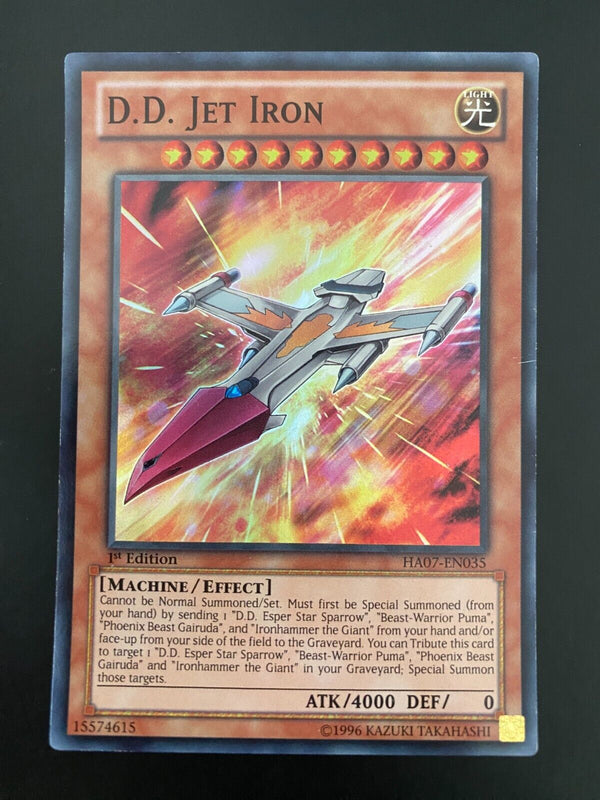 Yugioh D.D. Jet Iron HA07-EN035 Super Rare 1st Edition MP