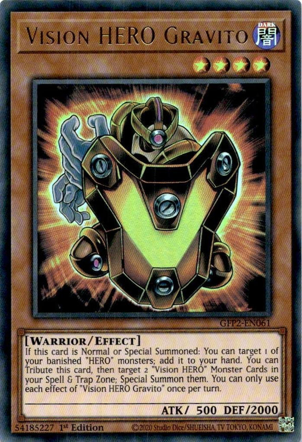Yugioh Vision HERO Gravito GFP2-EN061 Ultra Rare 1st Edition NM