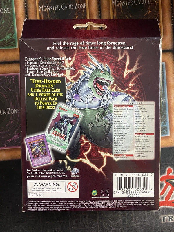 Yugioh Structure Deck: Dinosaur’s Rage Special Set 1st Ed Opened(Cards Still NM)