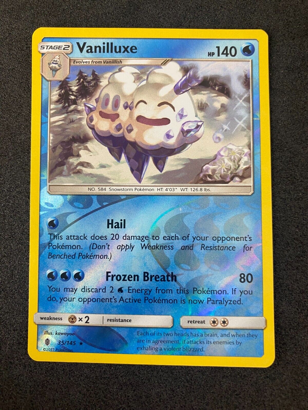 Pokemon Vanilluxe 35/145 Guardians Rising Reverse Holo VLP