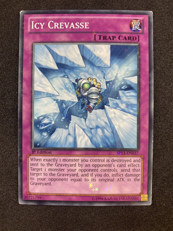 Yugioh Icy Crevasse SP13-EN037 Starfoil Rare 1st Edition VLP