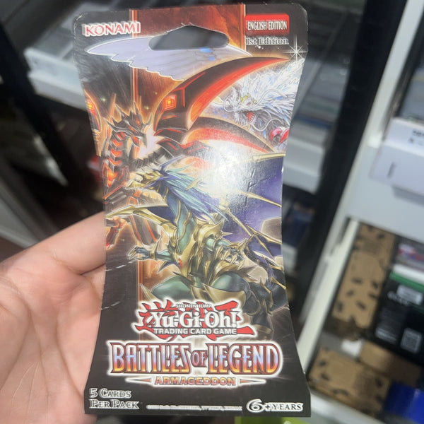 Yugioh Battles of Legend: Armageddon 1st Edition Sleeved Booster Pack Sealed