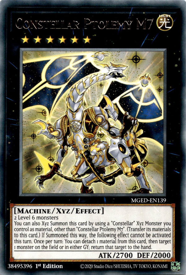 Yugioh Constellar Ptolemy M7 MGED-EN139 Rare 1st Edition NM