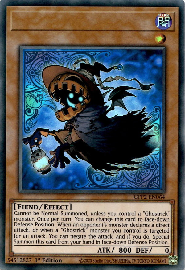 Yugioh Ghostrick Lantern GFP2-EN064 Ultra Rare Name Indent Misprint 1st Ed NM