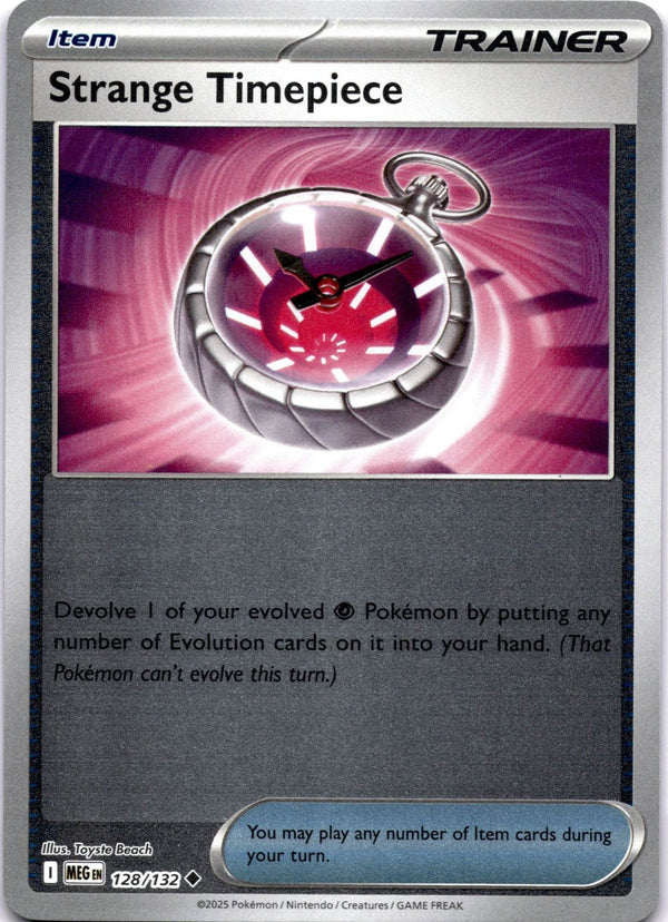 Pokemon Strange Timepiece 128/132 Mega Evolution Reverse Holo NM