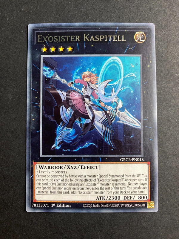 Yugioh Exosister Kaspitell GRCR-EN018 Rare 1st Edition NM