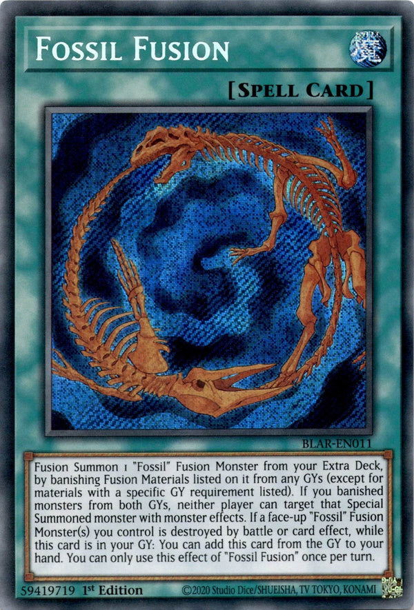 Yugioh Fossil Fusion BLAR-EN011 Secret Rare 1st Edition NM