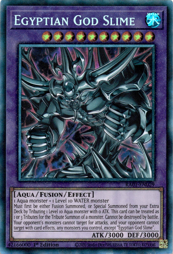 Yugioh Egyptian God Slime RA01-EN029 Collector’s Rare 1st Edition NM