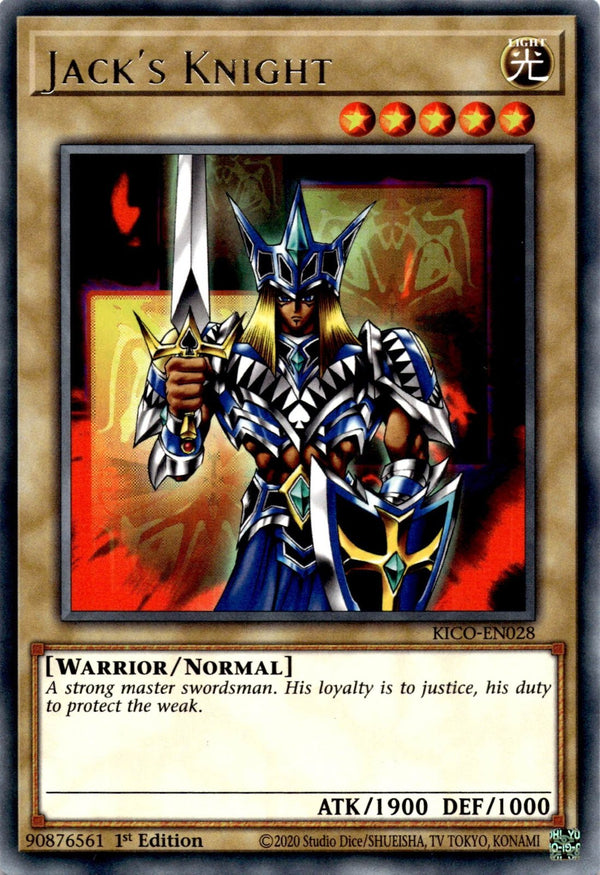 Yugioh Jack's Knight KICO-EN028 Rare 1st Edition NM