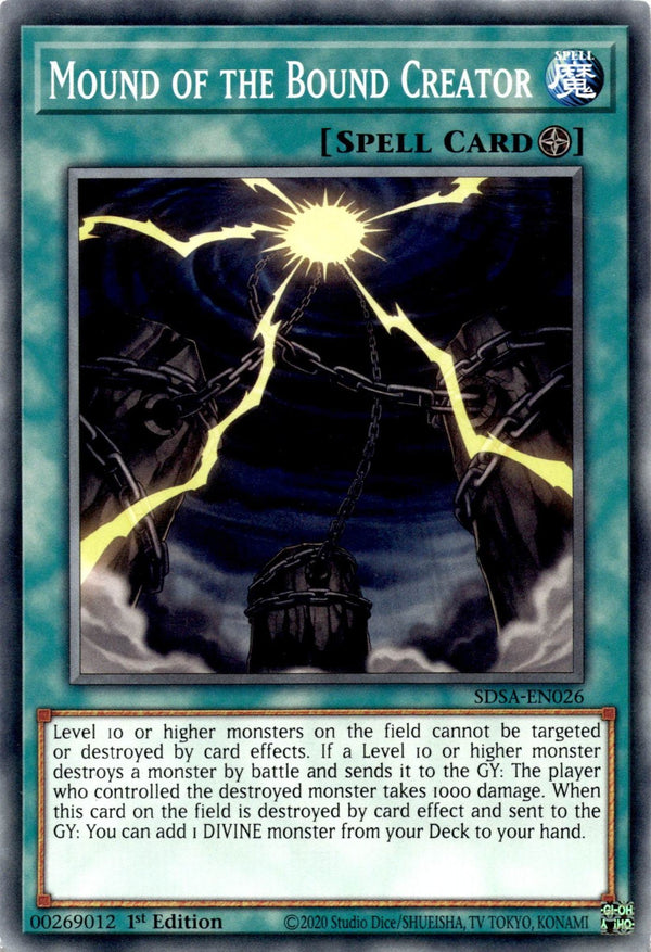 Yugioh Mound of the Bound Creator SDSA-EN026 Common 1st Edition VLP/NM
