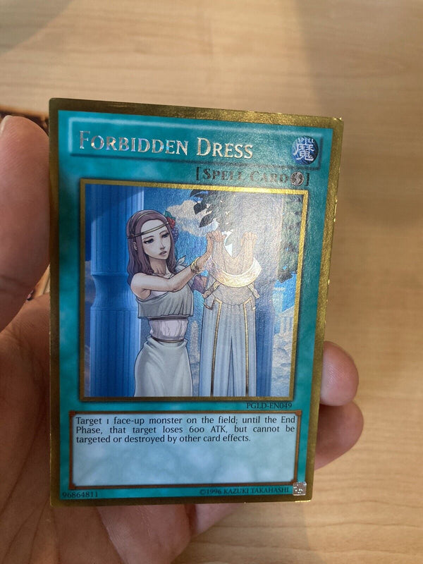 Yugioh Forbidden Chalice and Dress PGLD-EN047 PGLD-EN049 1st Edition LP