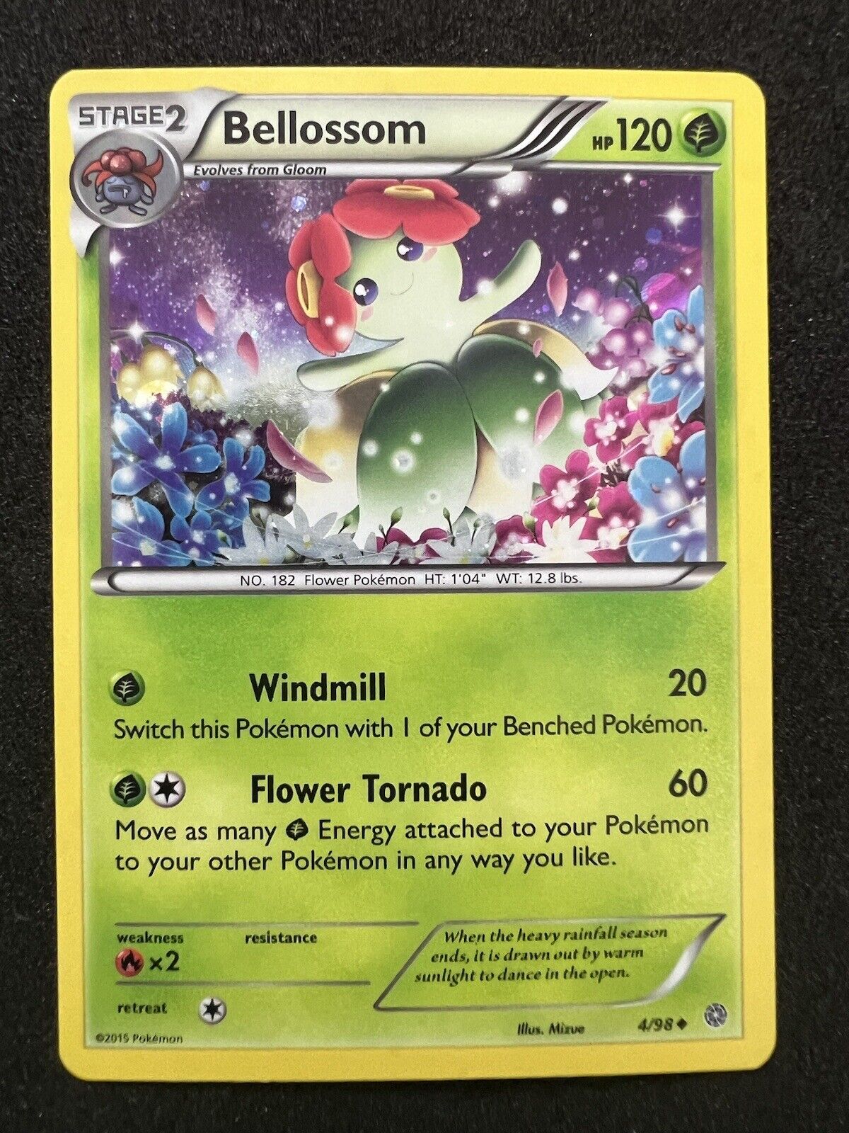 Pokemon Bellossom 4/98 Cosmos Holo Promo XY Ancient Origins NM