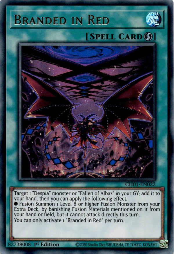 Yugioh Branded in Red CH01-EN022 Ultra Rare 1st Edition NM