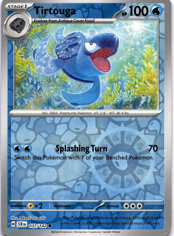 Pokemon Tirtouga 037/142 Stellar Crown Reverse Holo NM