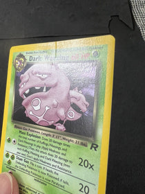 Pokemon Team Rocket Dark Weezing Holo 14/82 Creased and Warping