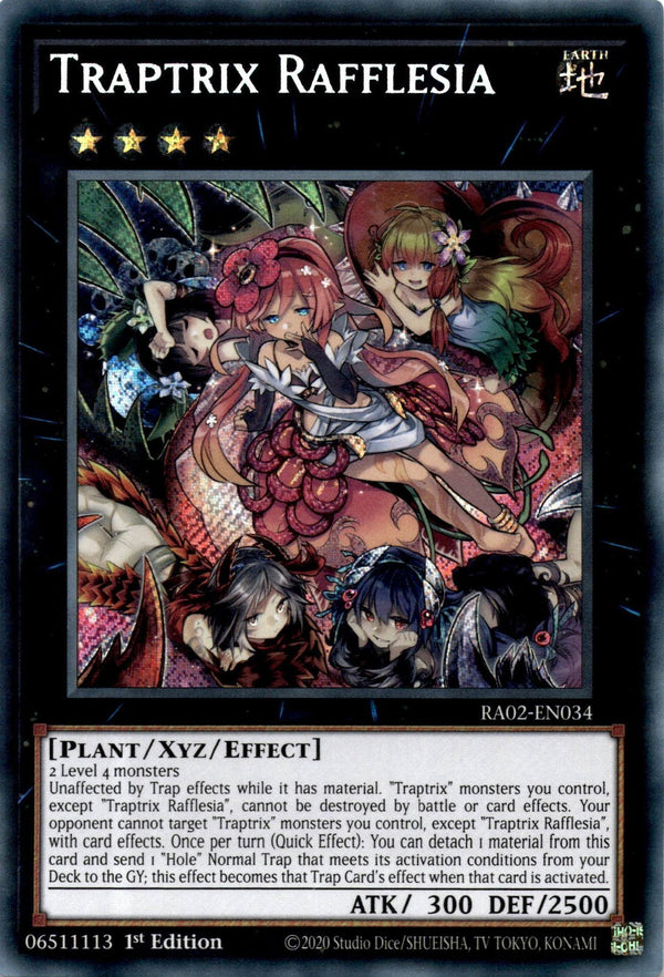 Yugioh Traptrix Rafflesia RA02-EN034 Secret Rare 1st Edition VLP/NM
