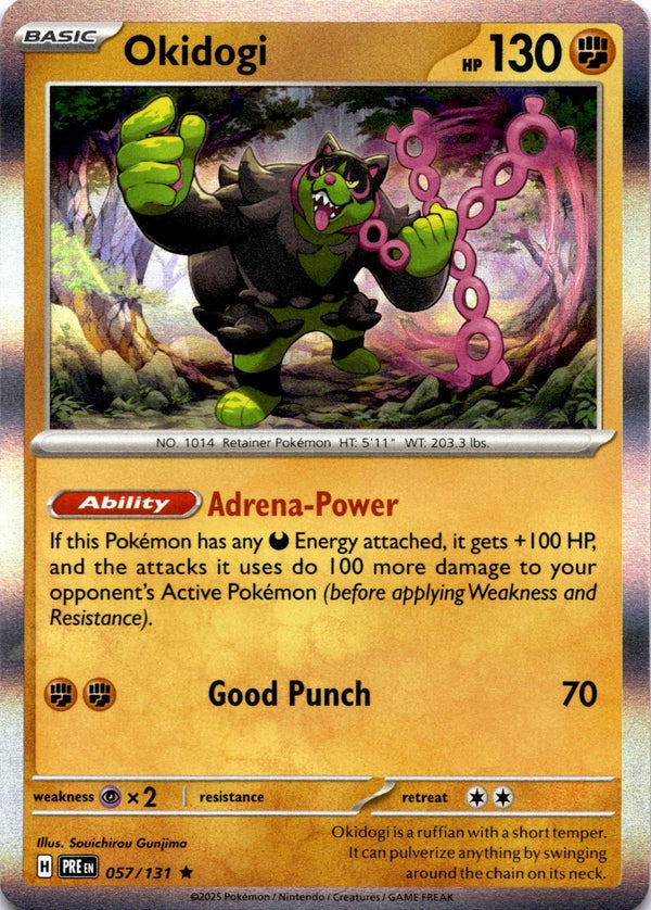 Pokemon Okidogi 057/131 Prismatic Evolutions Holo NM