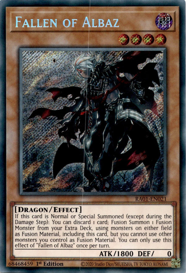 Yugioh Fallen of Albaz RA01-EN021 Secret Rare 1st Edition NM