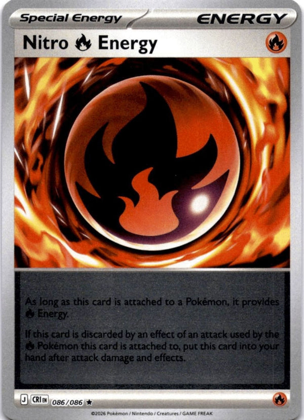 Pokemon Nitro Energy 086/086 Chaos Rising Reverse Holo NM