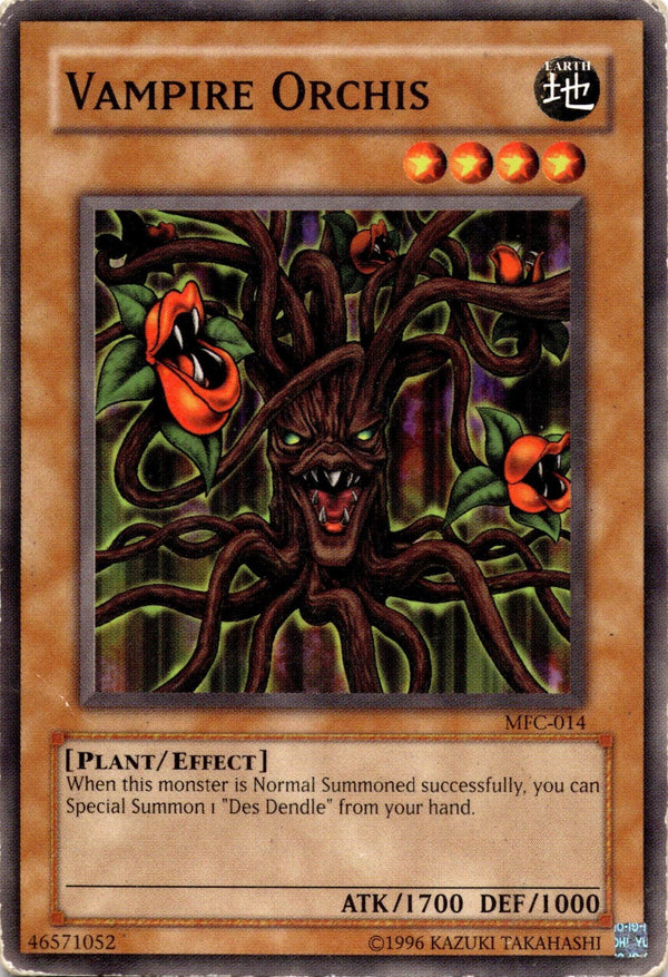 Yugioh Vampire Orchis MFC-014 Common Unlimited Edition DAMAGED