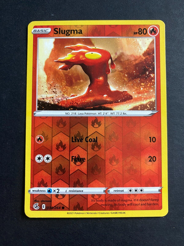 Pokemon Slugma 034/264 Fusion Strike Reverse Holo LP