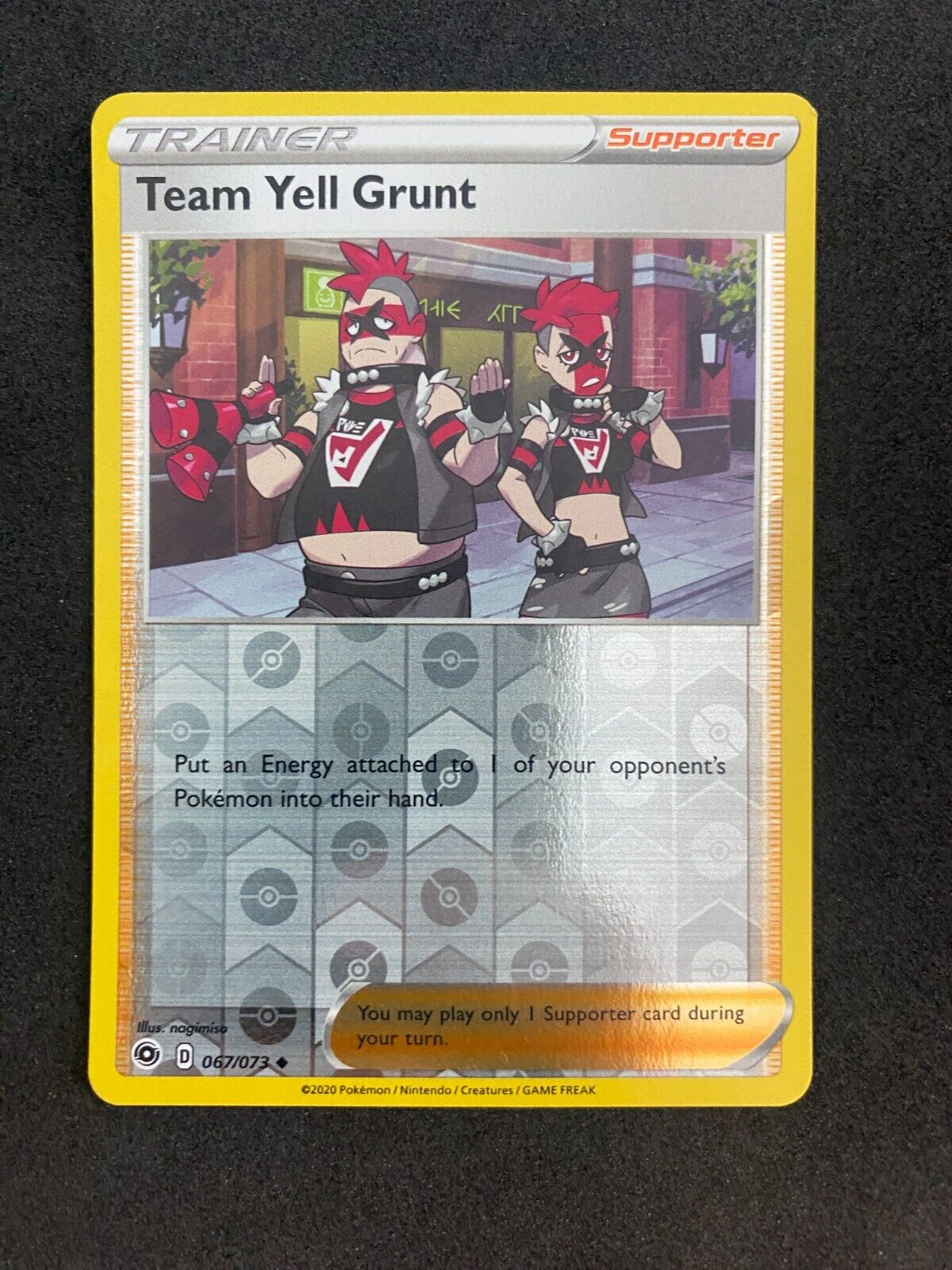 Pokemon Team Yell Grunt 067/073 Champions Path Reverse Holo VLP