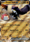 Pokemon Great Tusk ex 123/198 Scarlet Violet Base Full Art Holo NM