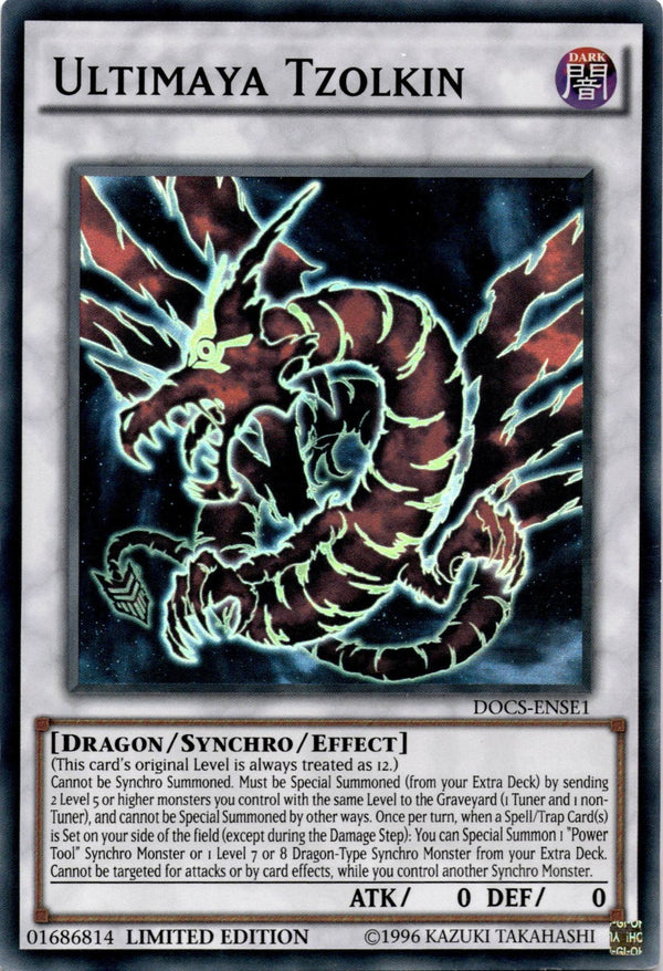 Yugioh Ultimaya Tzolkin DOCS-ENSE1 Super Rare Limited Edition LP