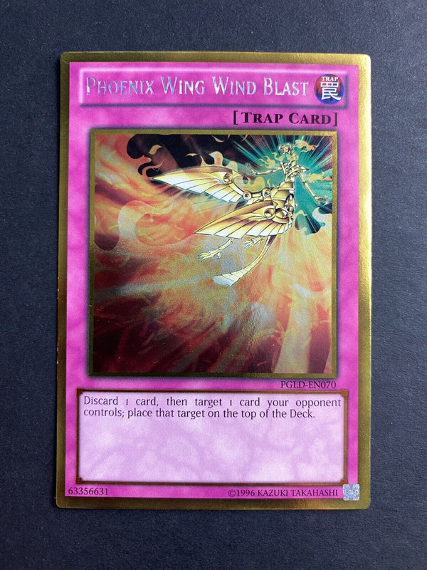 Yugioh Phoenix Wing Wind Blast PGLD-EN070 Gold Rare 1st Edition LP