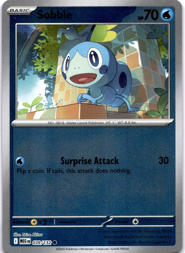 Pokemon Sobble 039/132 Mega Evolution Reverse Holo NM