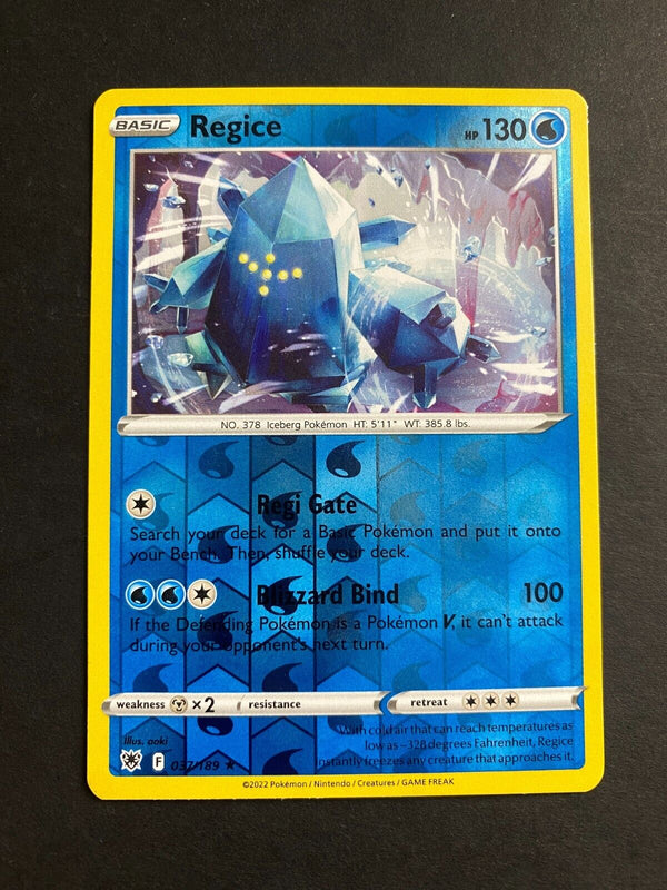 Pokemon Regice 037/189 Astral Radiance Reverse Holo VLP/NM