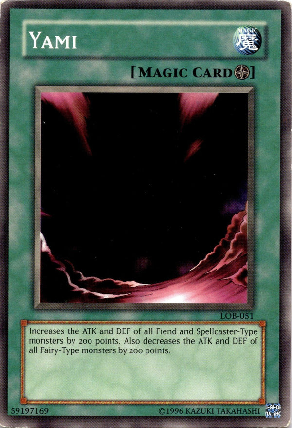 Yugioh Yami LOB-051 Common Unlimited Edition HP