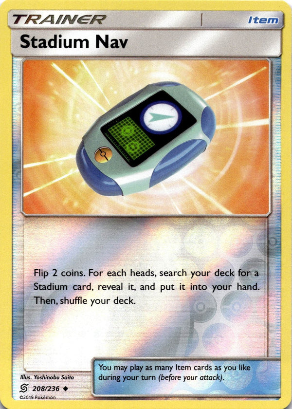 Pokemon Stadium Nav 208/236 Unified Minds Reverse Holo NM