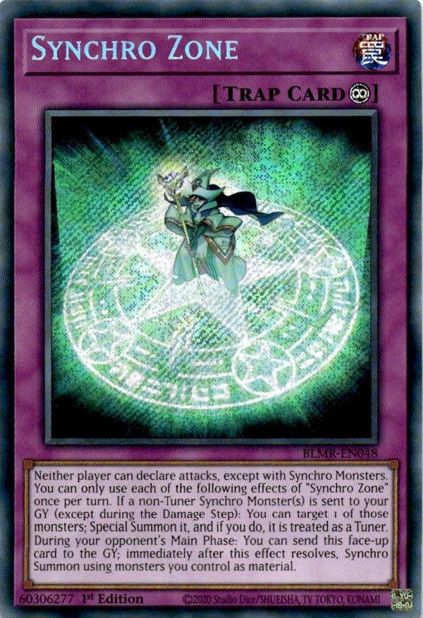 Yugioh Synchro Zone BLMR-EN048 Secret Rare 1st Edition NM
